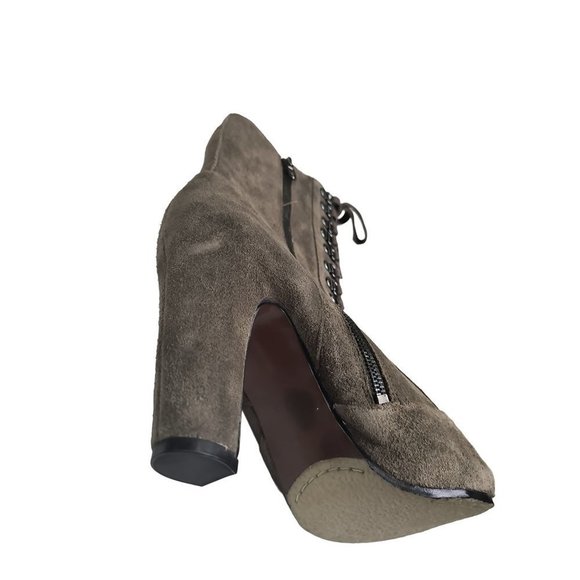 Sam Edelman “Belmont” Suede Ankle Boot Woman's Size 9 Ankle Lace Up Heel Zip New - Picture 15 of 16